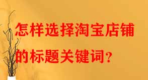 怎樣選擇淘寶店鋪的標(biāo)題關(guān)鍵詞