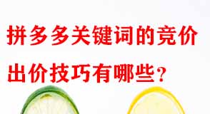 拼多多關(guān)鍵詞的競價(jià)出價(jià)技巧有哪些